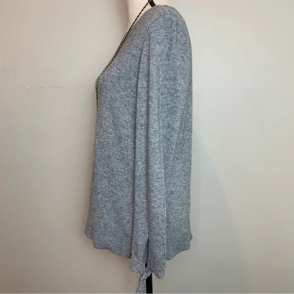 Loft gray sweater viscose/nylon/wool blend LP - Picture 2 of 8